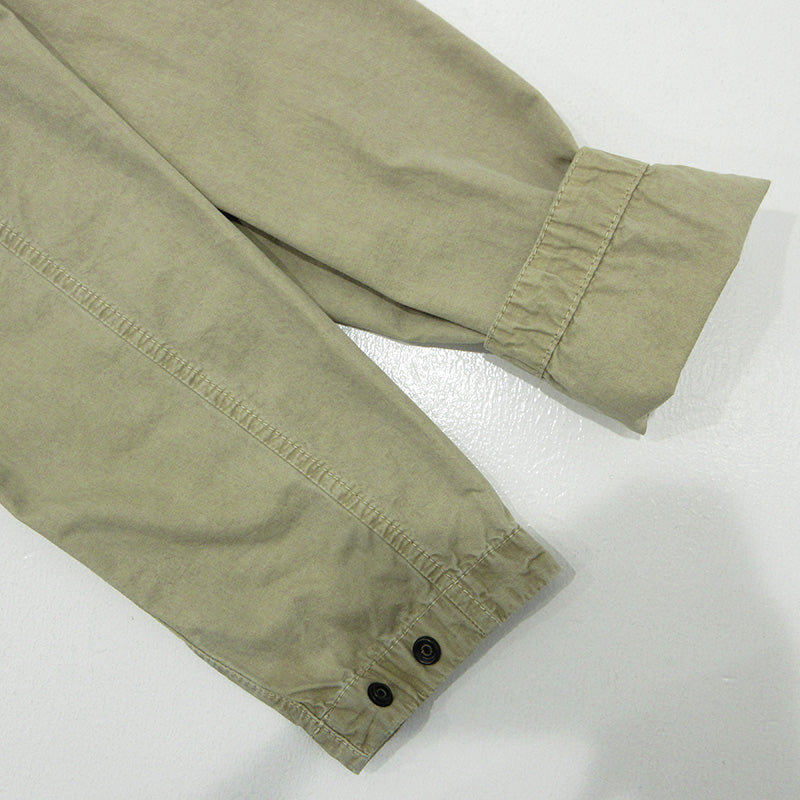 STONE ISLAND | ストーンアイランド ORGANIC COTTON OVERSHIRT JACKET オーガニックコットンオーバーシャツジャケット ジップ長袖シャツ 長袖シャツ 7915102WN ベージュ カーキ サイズ：M【三重本店】
