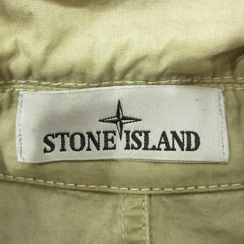 STONE ISLAND | ストーンアイランド ORGANIC COTTON OVERSHIRT JACKET オーガニックコットンオーバーシャツジャケット ジップ長袖シャツ 長袖シャツ 7915102WN ベージュ カーキ サイズ：M【三重本店】