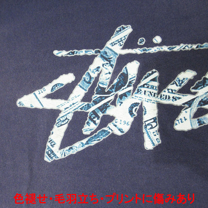 STUSSY | ステューシー ロゴプリント半袖Tシャツ 紺タグ 90’s 米国製 半袖Ｔシャツ ネイビー サイズ：XL【三重本店】