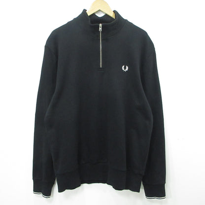 FRED PERRY | フレッドペリー ハーフジップ Half Zip Sweatshirt スウェット M3574 ブラック サイズ：XL【三重本店】