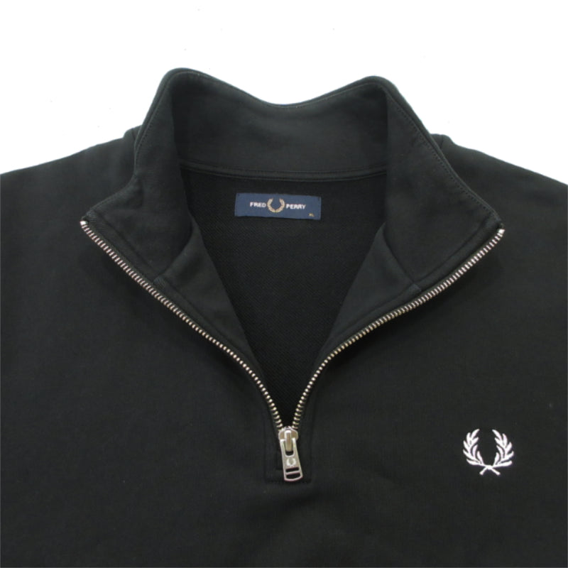 FRED PERRY | フレッドペリー ハーフジップ Half Zip Sweatshirt スウェット M3574 ブラック サイズ：XL【三重本店】