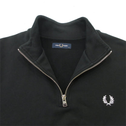 FRED PERRY | フレッドペリー ハーフジップ Half Zip Sweatshirt スウェット M3574 ブラック サイズ：XL【三重本店】