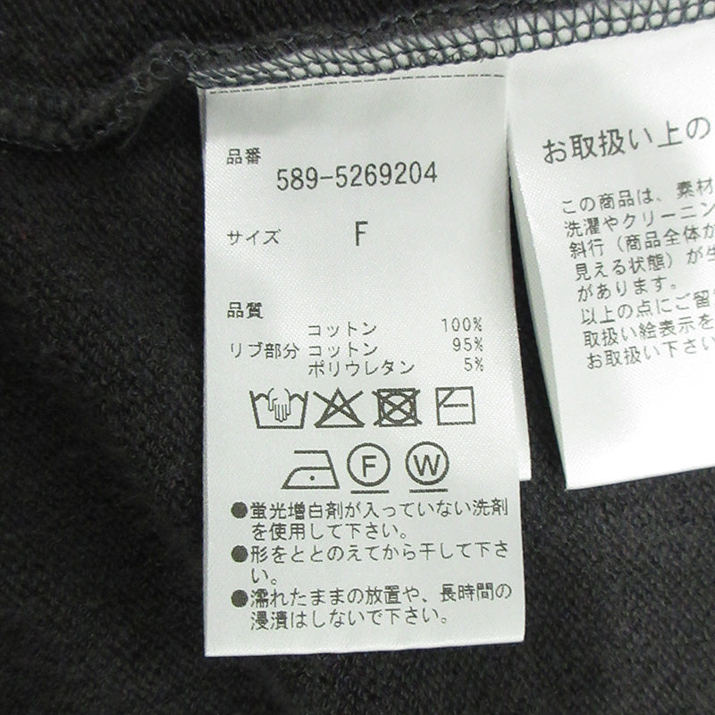MARGARET HOWELL | マーガレットハウエル スウェット長袖ワンピース Tシャツワンピース ワンピース 58-5269204 チャコールグレー サイズ：FreeSize【三重本店】
