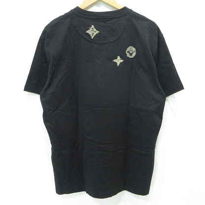 LOUIS VUITTON | ルイ・ヴィトン エンブロイダリーシグネチャー半袖Tシャツ ロゴ刺繍 刺し子刺繍 半袖Ｔシャツ 1AK7G7 ブラック サイズ：L【三重本店】