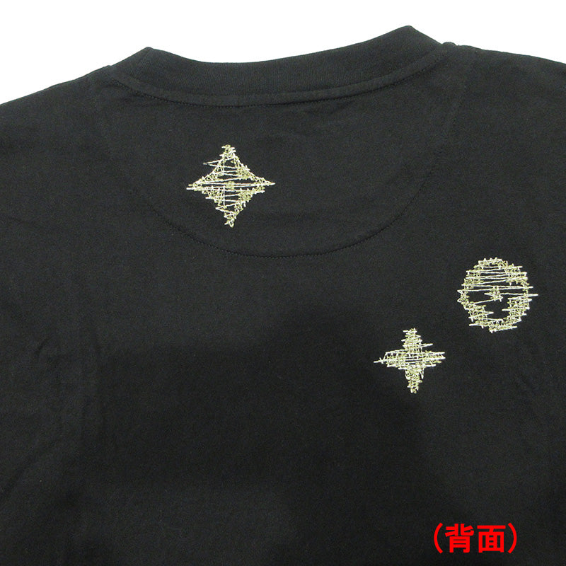 LOUIS VUITTON | ルイ・ヴィトン エンブロイダリーシグネチャー半袖Tシャツ ロゴ刺繍 刺し子刺繍 半袖Ｔシャツ 1AK7G7 ブラック サイズ：L【三重本店】