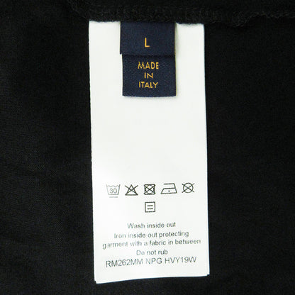 LOUIS VUITTON | ルイ・ヴィトン エンブロイダリーシグネチャー半袖Tシャツ ロゴ刺繍 刺し子刺繍 半袖Ｔシャツ 1AK7G7 ブラック サイズ：L【三重本店】