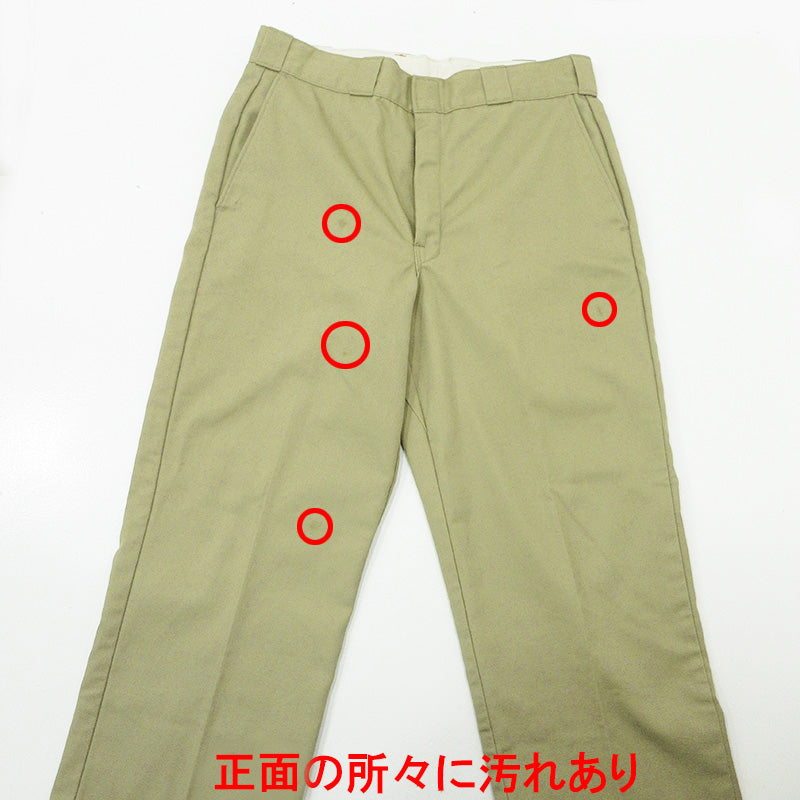 Dickies | ディッキーズ ロゴワッペンワークパンツ 80～90's TALONジップ シャモアクロス裏地 USA製 パンツ ベージュ サイズ：30【三重本店】