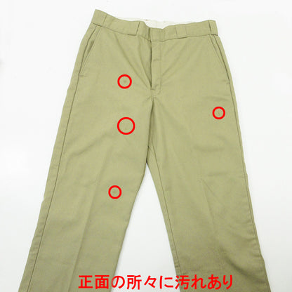 Dickies | ディッキーズ ロゴワッペンワークパンツ 80～90's TALONジップ シャモアクロス裏地 USA製 パンツ ベージュ サイズ：30【三重本店】