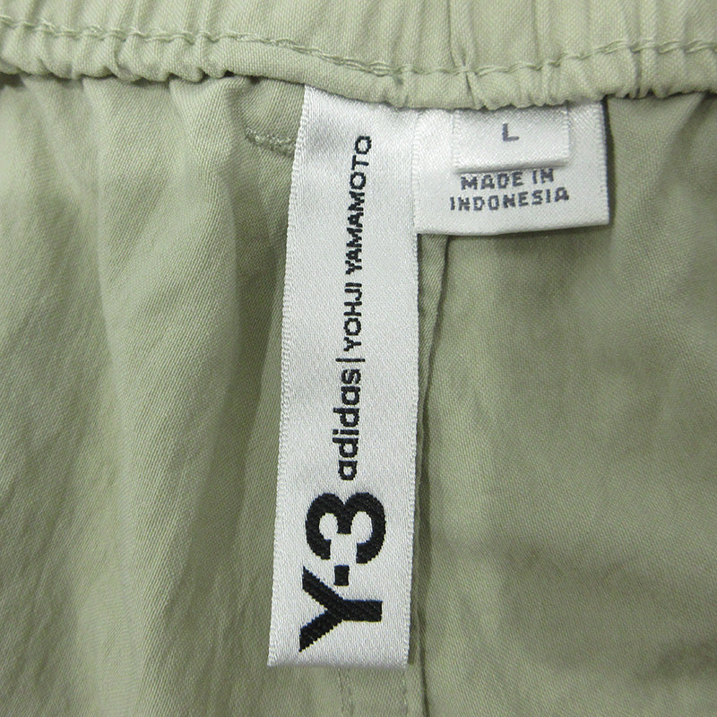 Y-3 | ワイスリー YOHJI YAMAMOTO × adidas ヨウジヤマモト アディダス NYLON TWILL CARGO PANT ナイロンツイルカーゴパンツ ロゴプリント カーゴパンツ DY7320 ベージュ サイズ：L【三重本店】