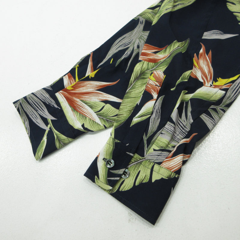 FACTOTUM | ファクトタム Botanica Round Hem Shirt 長袖シャツ 01060149 ネイビー サイズ：46【三重本店】