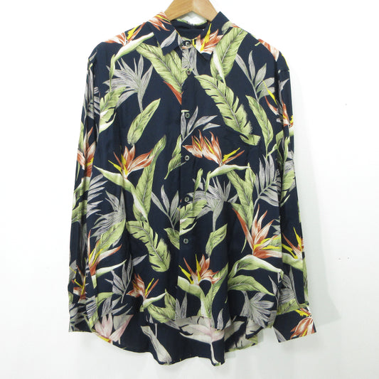 FACTOTUM | ファクトタム Botanica Round Hem Shirt 長袖シャツ 01060149 ネイビー サイズ：46【三重本店】