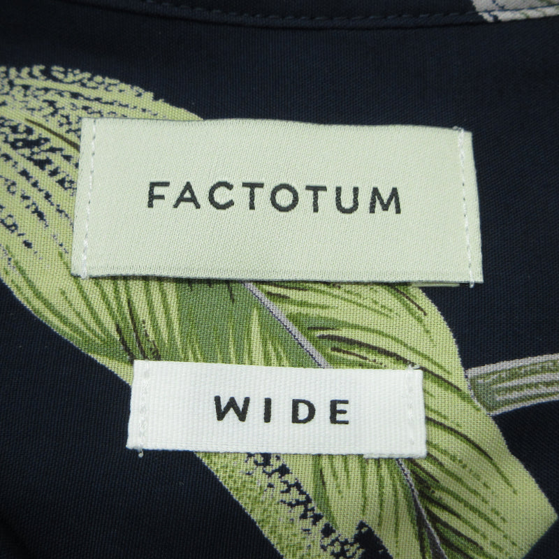 FACTOTUM | ファクトタム Botanica Round Hem Shirt 長袖シャツ 01060149 ネイビー サイズ：46【三重本店】