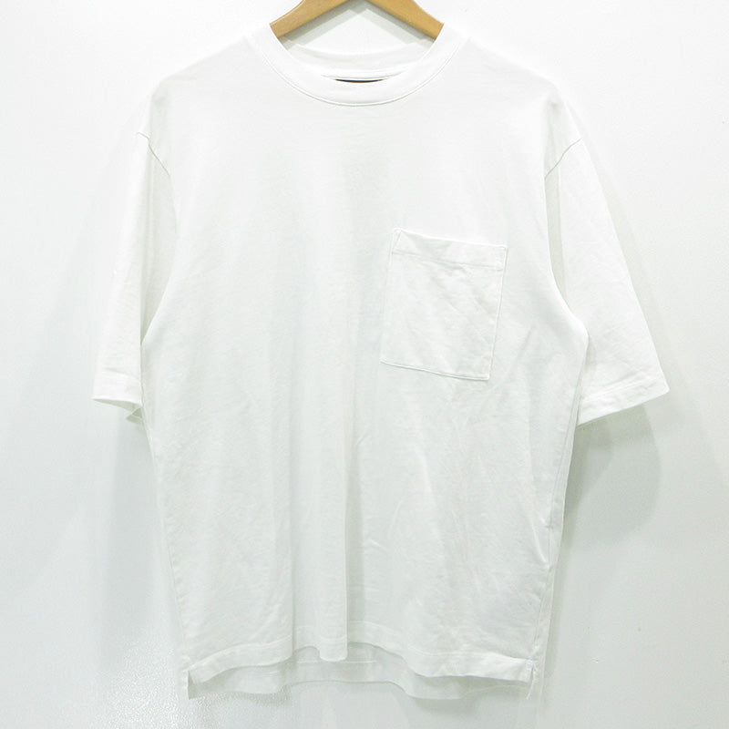DSQUARED2 | ディースクエアード バーチカルロゴTシャツ 26年 胸ポケット付きバックロゴプリント半袖Tシャツ 半袖Ｔシャツ S74GD1559 ホワイト サイズ：M【三重本店】