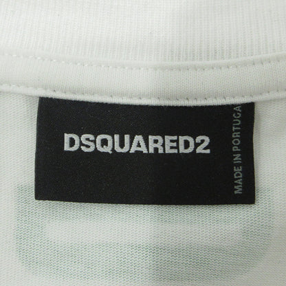 DSQUARED2 | ディースクエアード バーチカルロゴTシャツ 26年 胸ポケット付きバックロゴプリント半袖Tシャツ 半袖Ｔシャツ S74GD1559 ホワイト サイズ：M【三重本店】