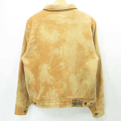 STUSSY | ステューシー Shearling Dyed Trucker Jacket シアリングダイドトラッカージャケット 総柄裏ボアデニムジップジャケット タイダイ柄 その他アウター 115546 ブラウン サイズ：M【三重本店】