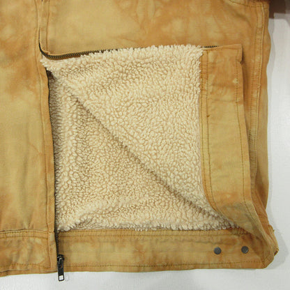 STUSSY | ステューシー Shearling Dyed Trucker Jacket シアリングダイドトラッカージャケット 総柄裏ボアデニムジップジャケット タイダイ柄 その他アウター 115546 ブラウン サイズ：M【三重本店】