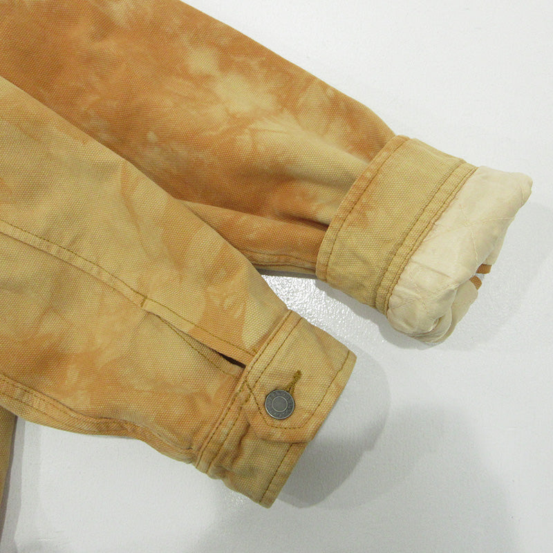 STUSSY | ステューシー Shearling Dyed Trucker Jacket シアリングダイドトラッカージャケット 総柄裏ボアデニムジップジャケット タイダイ柄 その他アウター 115546 ブラウン サイズ：M【三重本店】