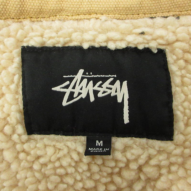 STUSSY | ステューシー Shearling Dyed Trucker Jacket シアリングダイドトラッカージャケット 総柄裏ボアデニムジップジャケット タイダイ柄 その他アウター 115546 ブラウン サイズ：M【三重本店】
