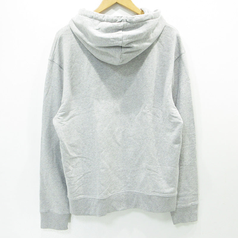 MAISON KITSUNE | メゾンキツネ Dressed Fox Regular Hoodie ドレスドフォックスレギュラーフーディ きつねプリント長袖パーカー アニマル柄 パーカー LM00304KM0001 グレー サイズ：XL【三重本店】