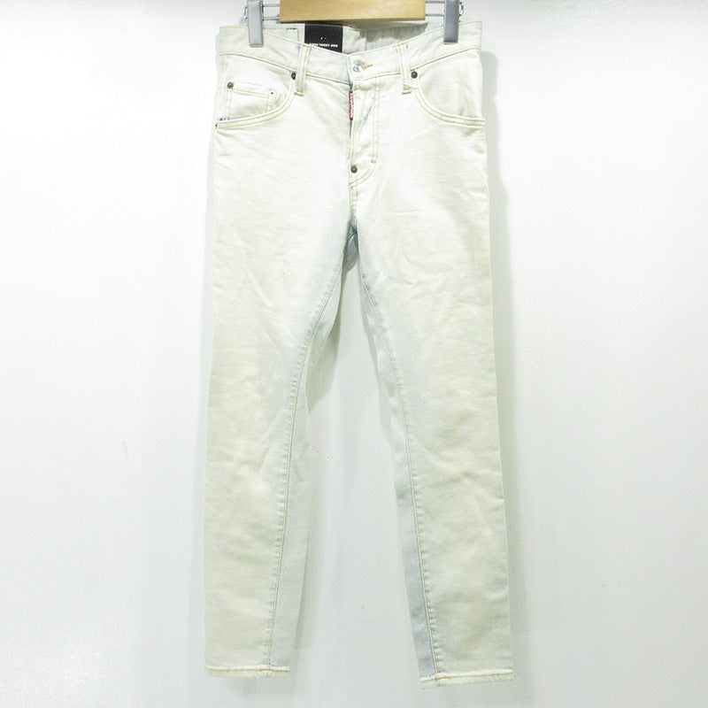 DSQUARED2 | ディースクエアード SUPER TWINKY JEAN 20AW スーパートゥインキー ボタンフライデニムパンツ デニムパンツ S74LB0796 ホワイト サイズ：42【三重本店】