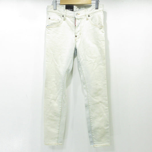 DSQUARED2 | ディースクエアード SUPER TWINKY JEAN 20AW スーパートゥインキー ボタンフライデニムパンツ デニムパンツ S74LB0796 ホワイト サイズ：42【三重本店】