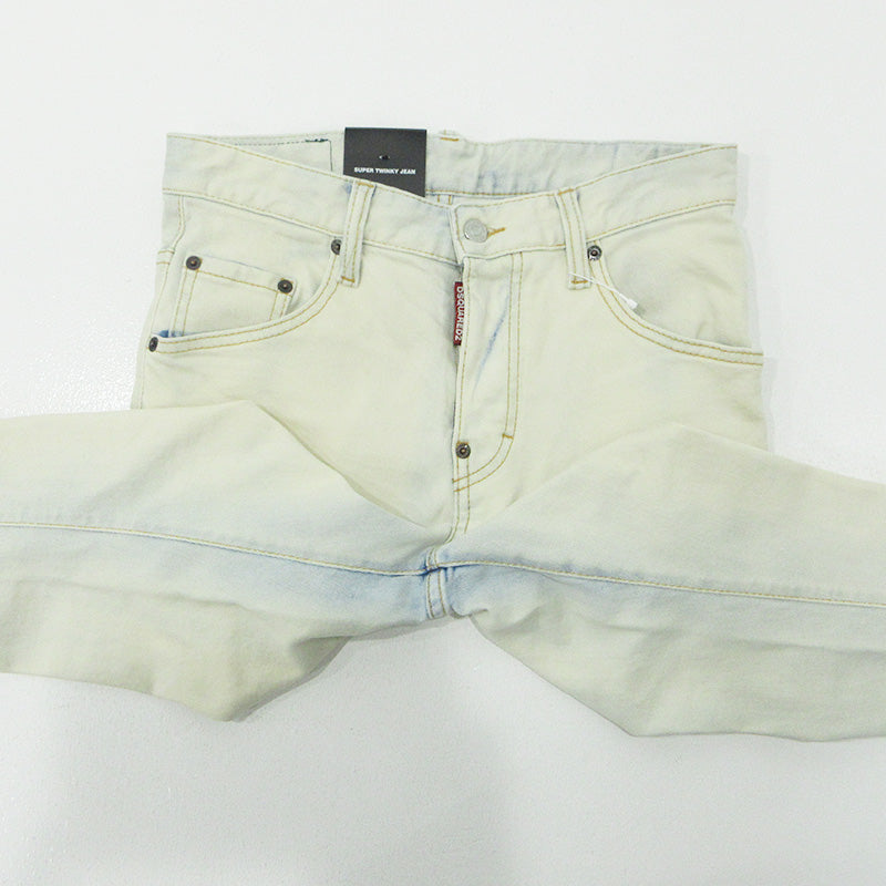 DSQUARED2 | ディースクエアード SUPER TWINKY JEAN 20AW スーパートゥインキー ボタンフライデニムパンツ デニムパンツ S74LB0796 ホワイト サイズ：42【三重本店】