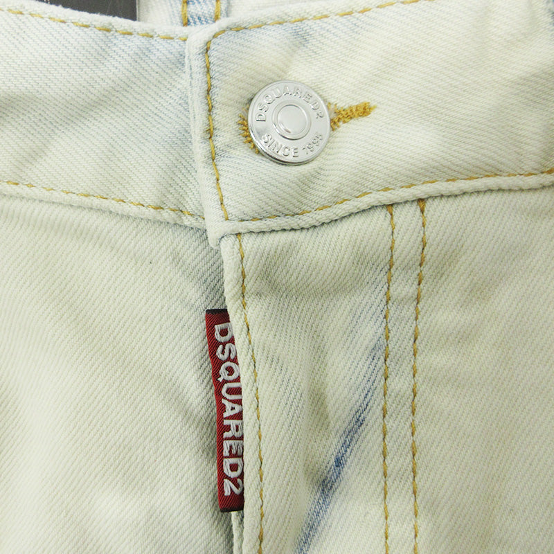 DSQUARED2 | ディースクエアード SUPER TWINKY JEAN 20AW スーパートゥインキー ボタンフライデニムパンツ デニムパンツ S74LB0796 ホワイト サイズ：42【三重本店】