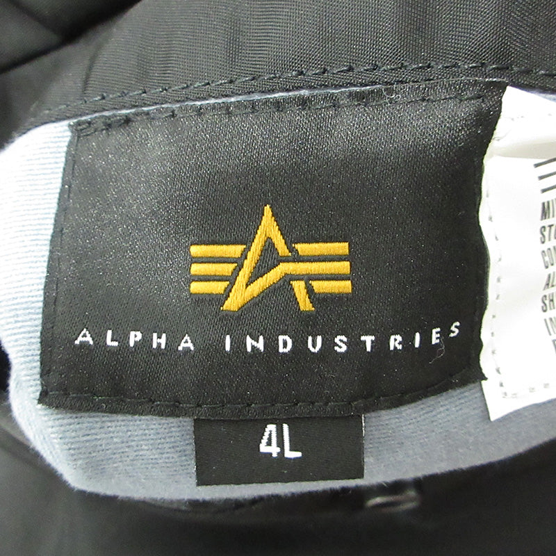 ALPHA | アルファ MA-1 フライトジャケット リバーシブル中綿ジャケット ミリタリージャケット 20004-5401 ブラック×オレンジ サイズ：XXXL【三重本店】