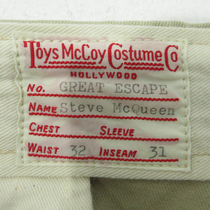 TOYS McCOY | トイズマッコイ チノパン GREAT ESCAPE グレートエスケープ Steve Mcqueen スティーブマックイーン チノパンツ ベージュ サイズ：32【三重本店】
