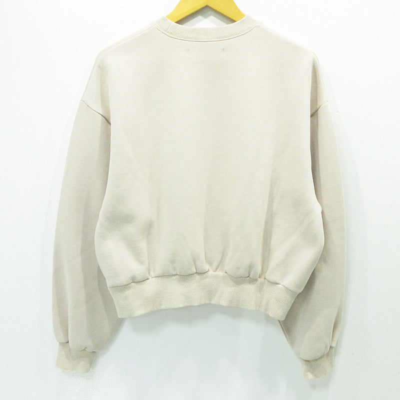 Herlipto | ハーリップトゥ Trois Logo Oversized Pullover トロワロゴオーバーサイズプルオーバー 24年 ロゴ刺繍長袖スウェットシャツ スウェット 1241102016 ベージュ サイズ：FreeSize【三重本店】