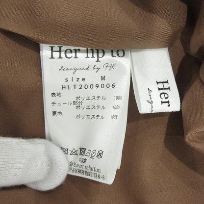 Herlipto | ハーリップトゥ Cherry Pattern Cache-Coeur One-Piece チェリーパターンカシュクールワンピース サイドスリット サクランボ柄 総柄 ワンピース HLT2009006 ブラウン系 ピンクブラウン ロージブラウン サイズ：M【三重本店】