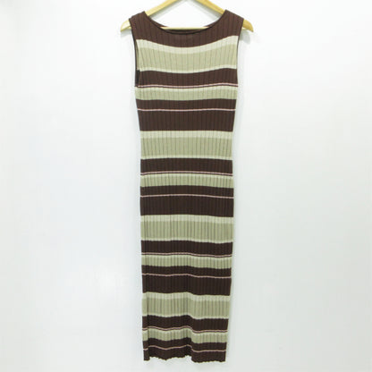 Cotton Striped Ribbed Knit Dress ワンピース サイズ：S【三重本店】