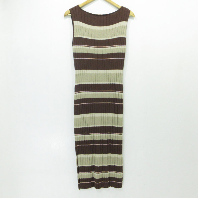 Cotton Striped Ribbed Knit Dress ワンピース サイズ：S【三重本店】
