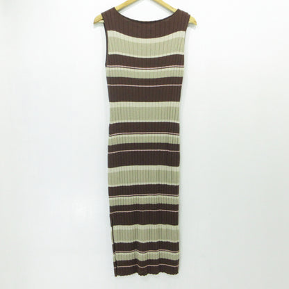 Cotton Striped Ribbed Knit Dress ワンピース サイズ：S【三重本店】