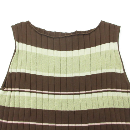 Cotton Striped Ribbed Knit Dress ワンピース サイズ：S【三重本店】