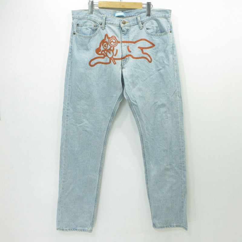 9090 | ナインティナインティ ×ICECREAM デニムパンツ ICJP225SD001 ブルー サイズ：L【三重本店】