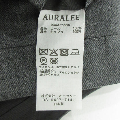 AURALEE | オーラリー BLUEFACED WOOL TWO-TUCK SLACKS ブルーフェイスウール２タックスラックス ウールパンツ その他ボトムス A25AP05BS グレー サイズ：2【三重本店】