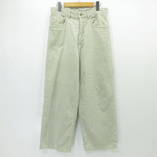 AURALEE | オーラリー PIGMENTDYE FINX CORDUROY WIDE 5P PANTS パンツ A25SP01PD アイボリー サイズ：3【三重本店】