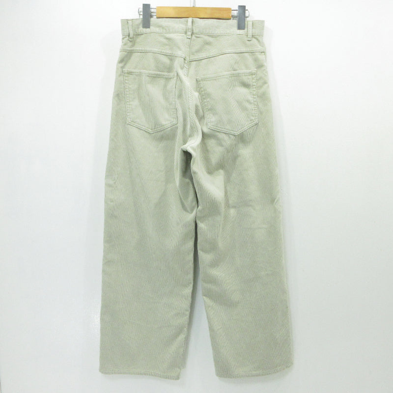 AURALEE | オーラリー PIGMENTDYE FINX CORDUROY WIDE 5P PANTS パンツ A25SP01PD アイボリー サイズ：3【三重本店】