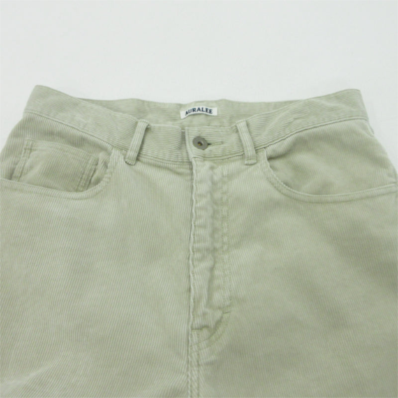 AURALEE | オーラリー PIGMENTDYE FINX CORDUROY WIDE 5P PANTS パンツ A25SP01PD アイボリー サイズ：3【三重本店】