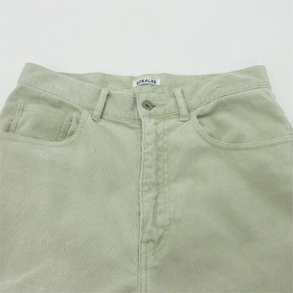 AURALEE | オーラリー PIGMENTDYE FINX CORDUROY WIDE 5P PANTS パンツ A25SP01PD アイボリー サイズ：3【三重本店】
