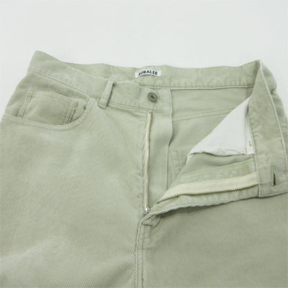 AURALEE | オーラリー PIGMENTDYE FINX CORDUROY WIDE 5P PANTS パンツ A25SP01PD アイボリー サイズ：3【三重本店】