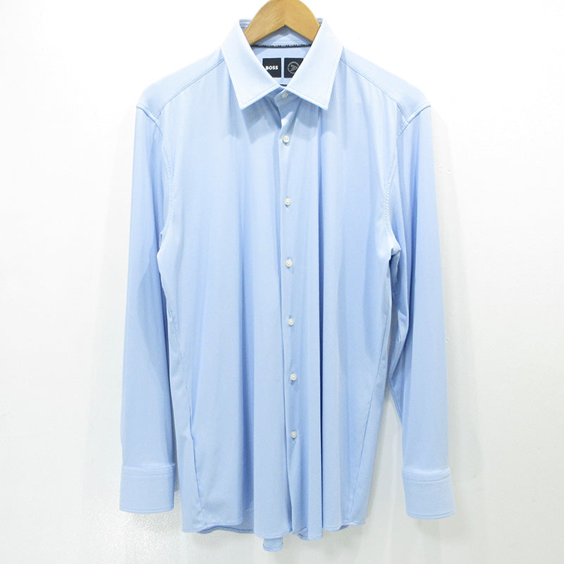 HUGO BOSS | ヒューゴボス BOSS Performance ボス パフォーマンス スリムフィットストレッチ長袖シャツ 長袖シャツ P-HANK-S-KENT-C1-222 ライトブルー サイズ：L【三重本店】