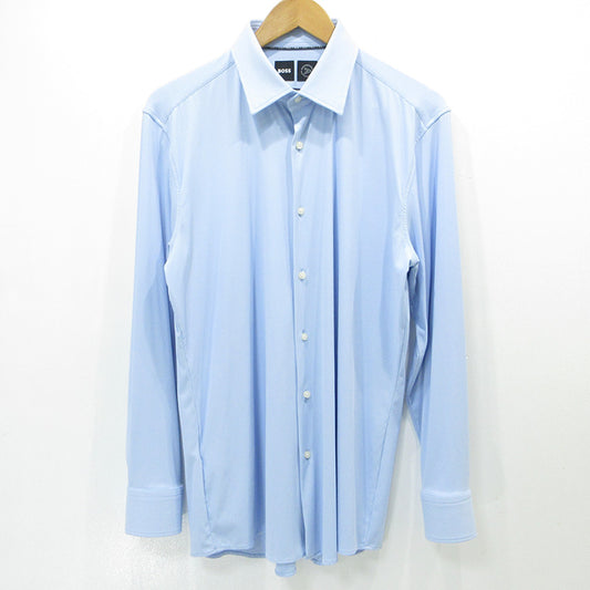 HUGO BOSS | ヒューゴボス BOSS Performance ボス パフォーマンス スリムフィットストレッチ長袖シャツ 長袖シャツ P-HANK-S-KENT-C1-222 ライトブルー サイズ：L【三重本店】