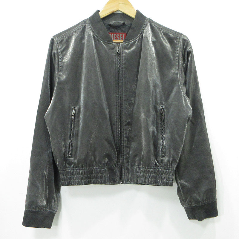 DIESEL | ディーゼル G-HOST ロゴ刺繍ブルゾン ボンバージャケット ブルゾン A17342 グレー サイズ：40【三重本店】