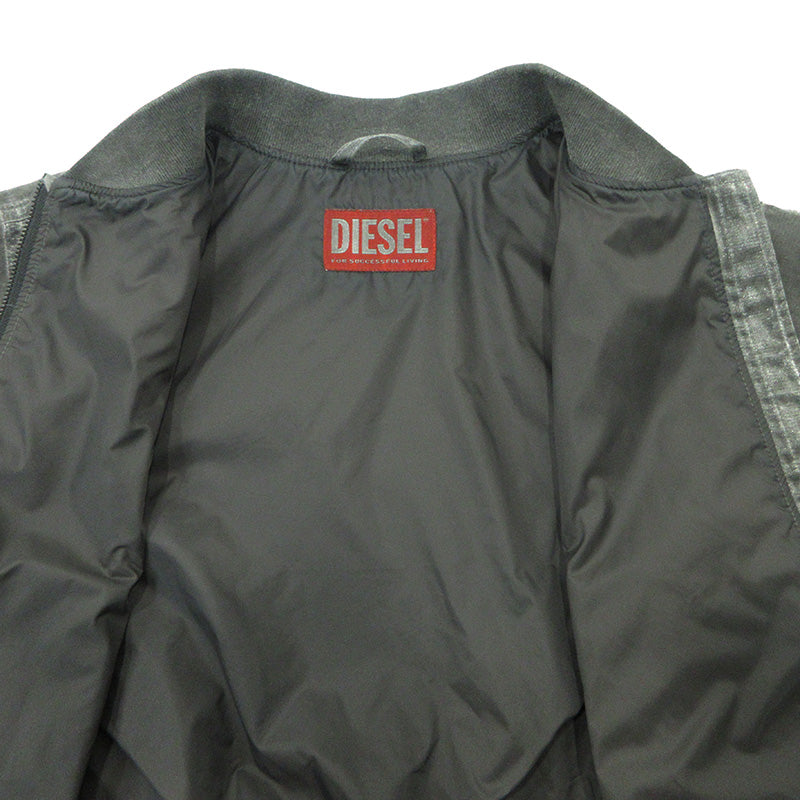 DIESEL | ディーゼル G-HOST ロゴ刺繍ブルゾン ボンバージャケット ブルゾン A17342 グレー サイズ：40【三重本店】