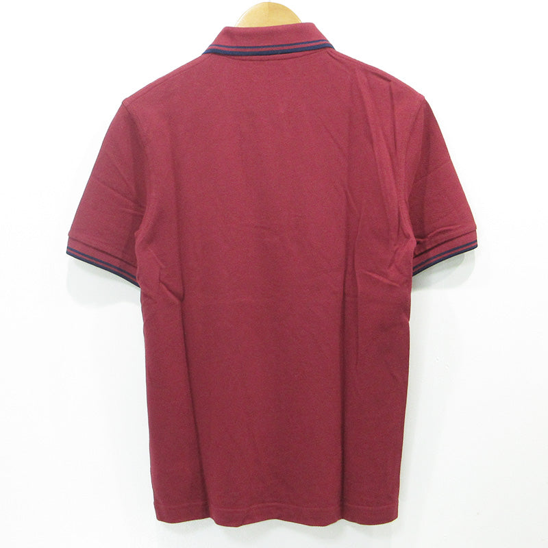COMME des GARCONS HOMME | コムデギャルソンオム × FRED PERRY フレッドペリー HOMME DEUX AD2016 ダブルロゴ刺繍半袖ポロシャツ ポロシャツ DR-T101 ワインレッド ボルドー サイズ：S【三重本店】