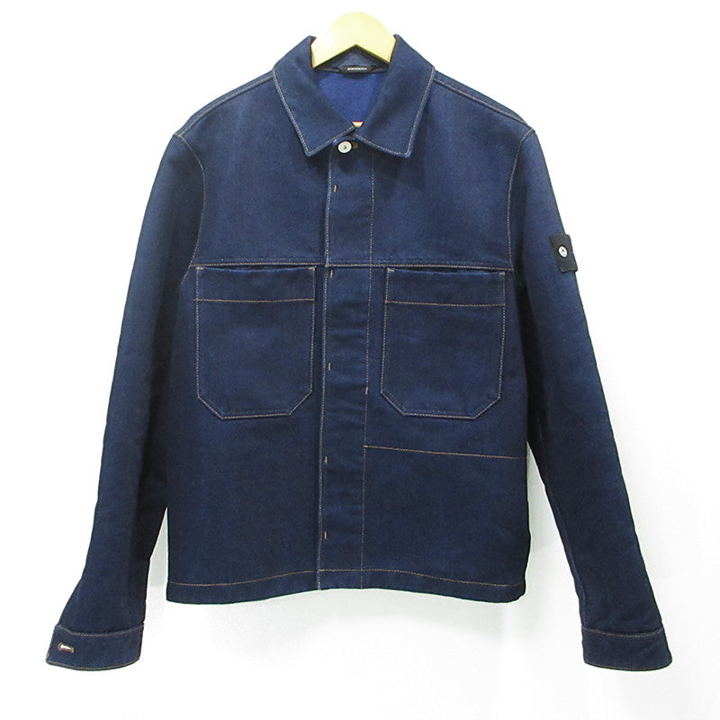 STONE ISLAND | ストーンアイランド BULL DENIM-TC DENIM JACKET ロゴワッペン付きデニムジャケット デニム K2S15Q100027 ネイビー サイズ：M【三重本店】