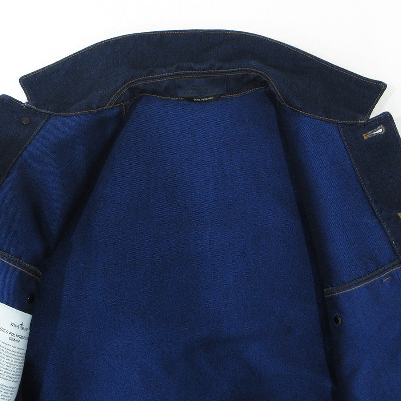 STONE ISLAND | ストーンアイランド BULL DENIM-TC DENIM JACKET ロゴワッペン付きデニムジャケット デニム K2S15Q100027 ネイビー サイズ：M【三重本店】