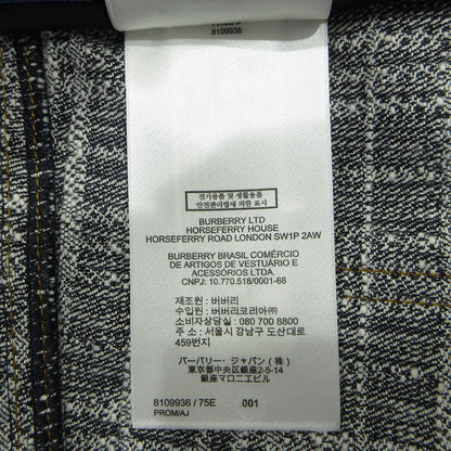 BURBERRY | バーバリー Check Denim Shorrs チェックデニムショーツ 25AW 総柄ショートデニムパンツ DEXTER JEAN ボタンフライ ショートパンツ 8109936 ネイビー サイズ：36【三重本店】